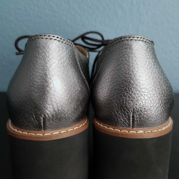 NATURALIZER ~ “Devin” Pewter Lace-Up Oxford ~ Like New 8M - Picture 8 of 13